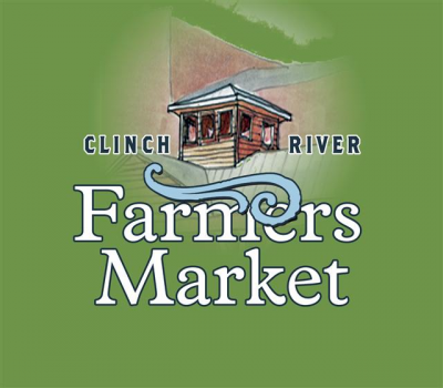 Clinch River Farmers Market logo featuring the Farmers Market outdoor covering.